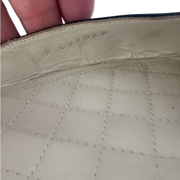 Chanel 2013 Black Patent Leather CC Pearl Slingback Flats - Picture 14 of 16